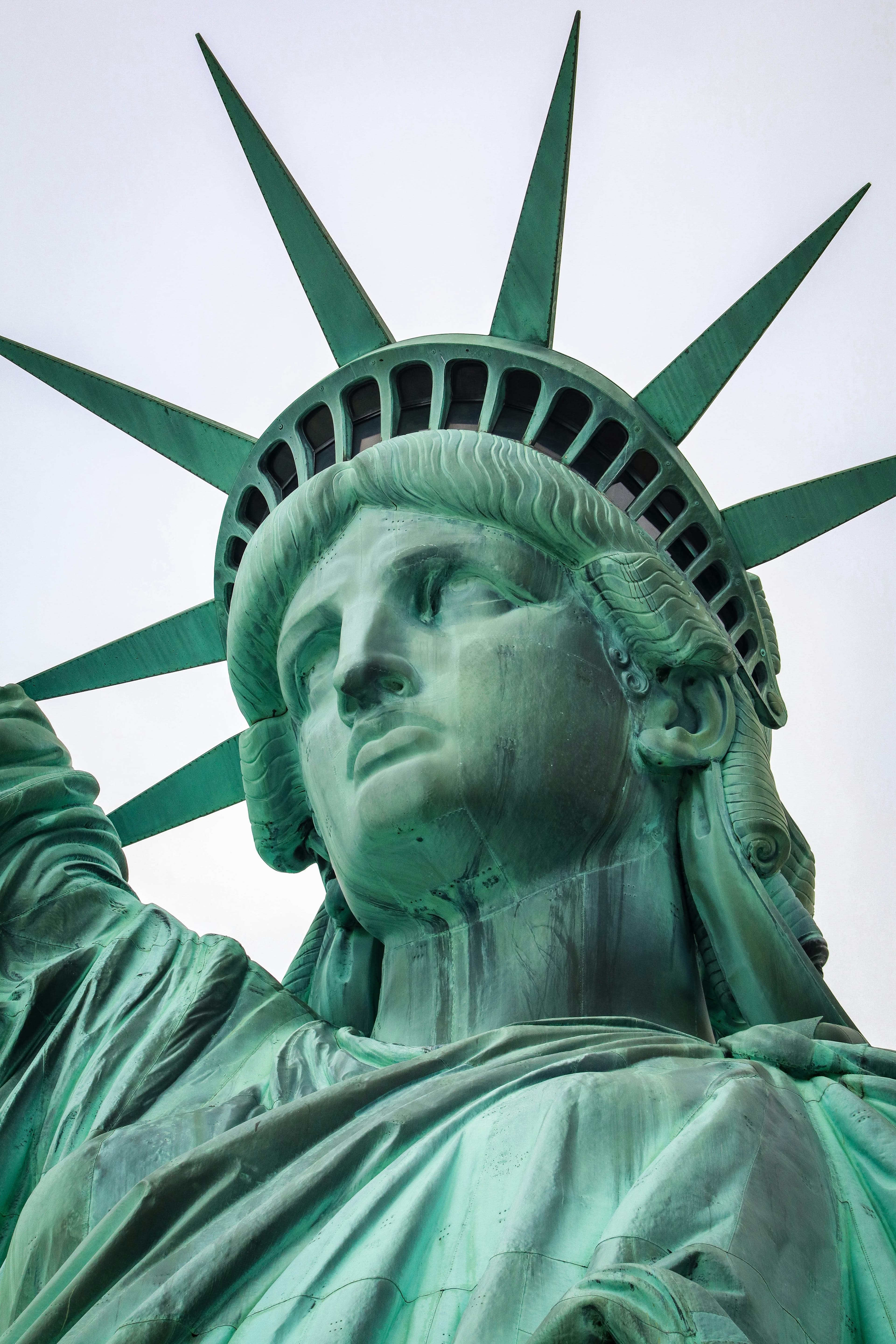 The Statue of Liberty against the sky