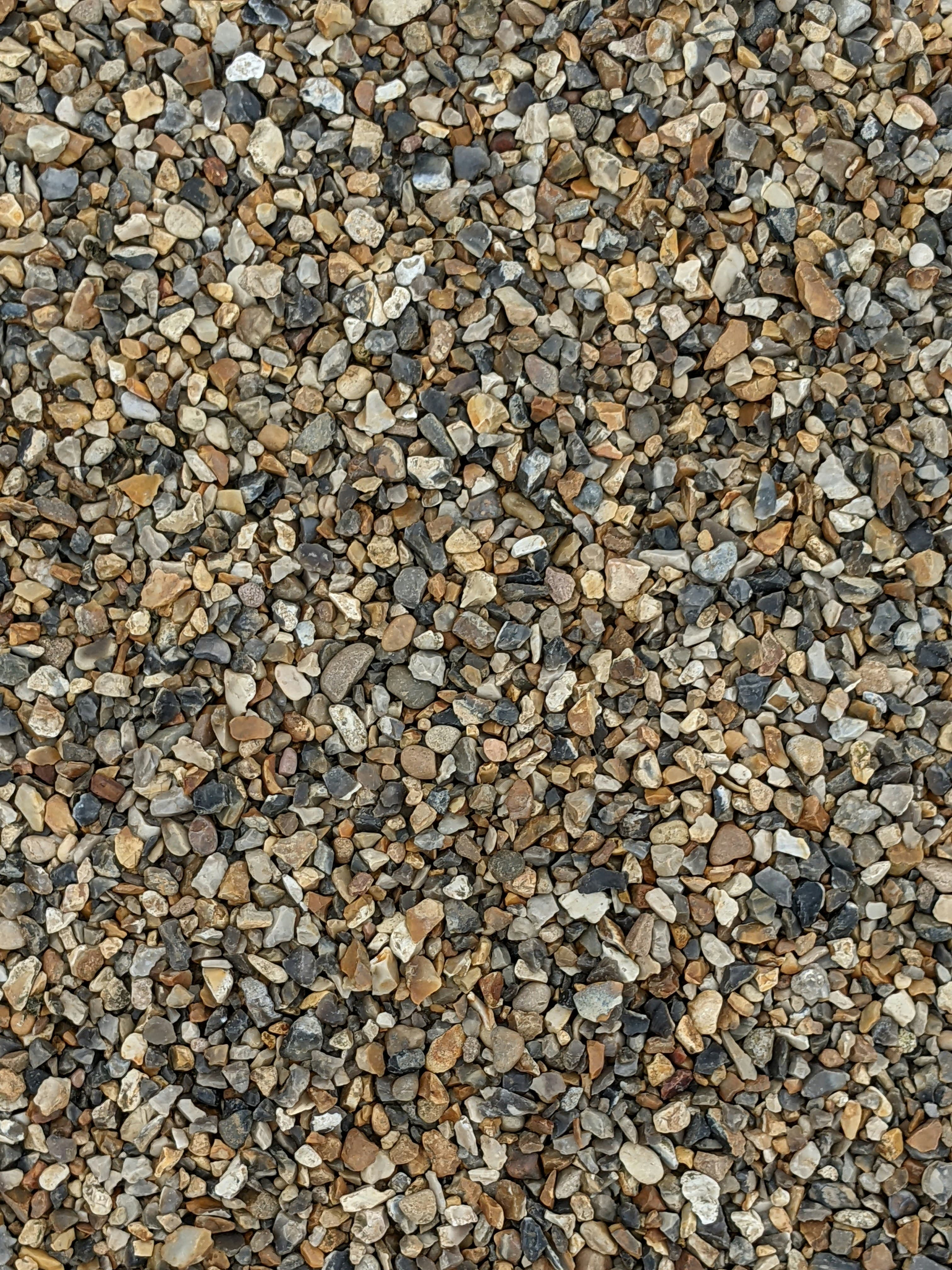 Close-up of a pile of small rocks and gravel